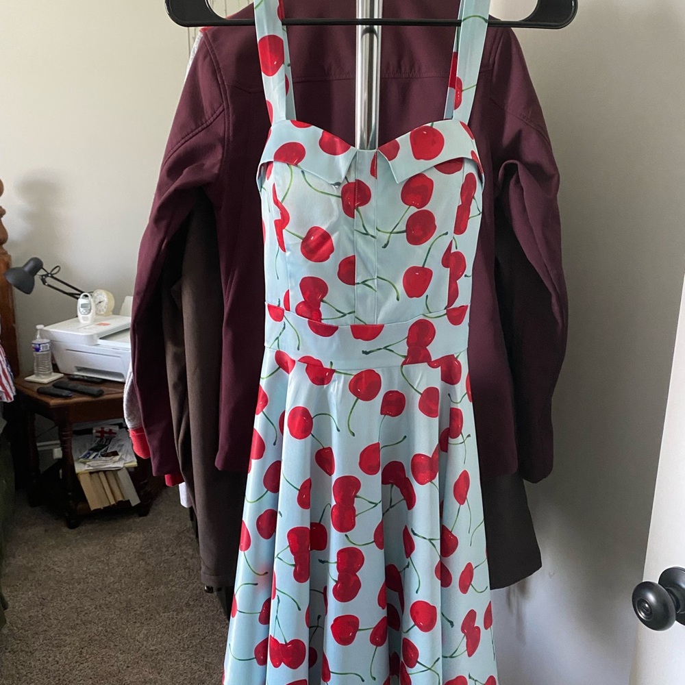 Vintage style cherry dress, Large